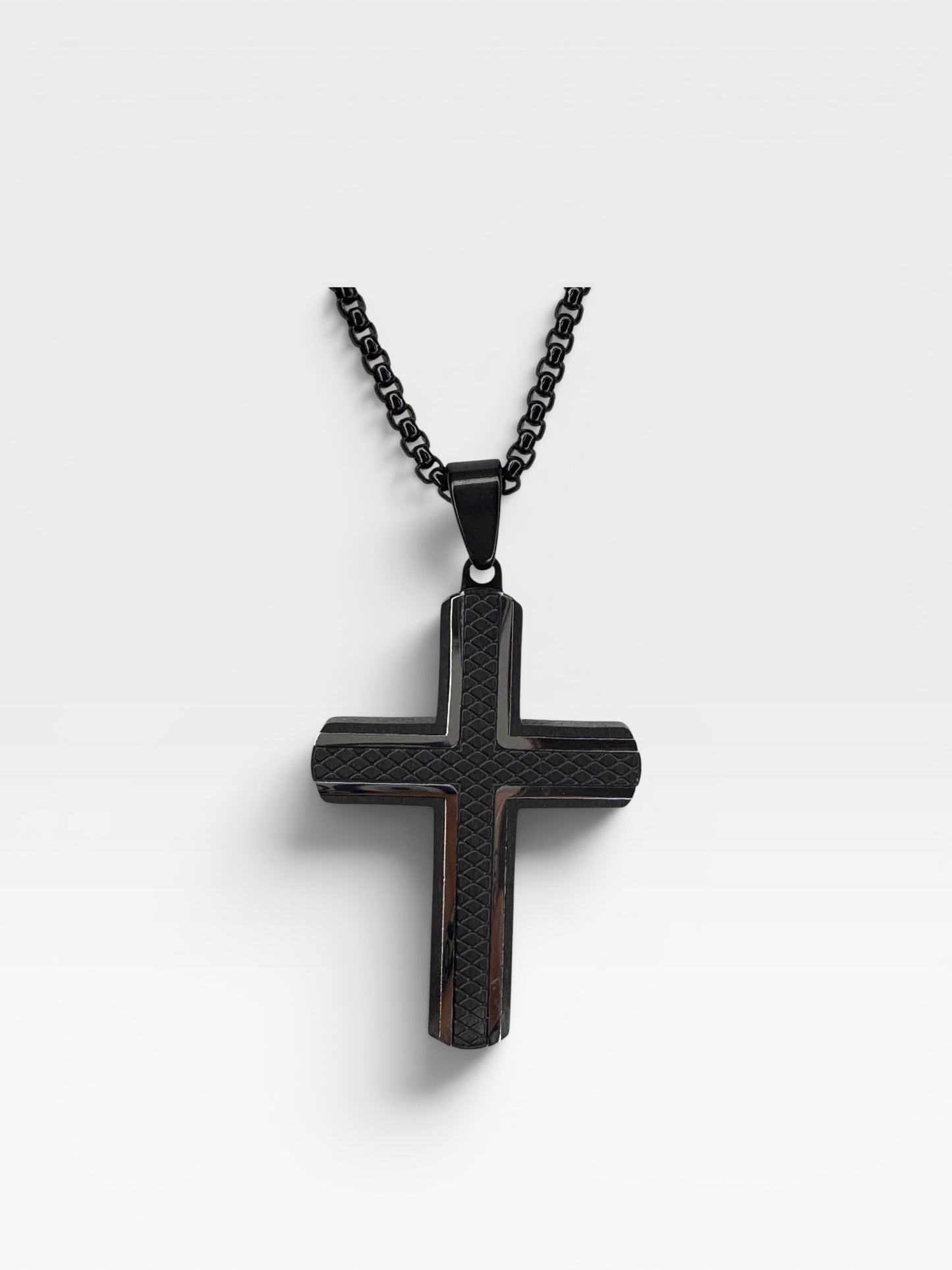 Zeus Black Stainless Steel Cross
