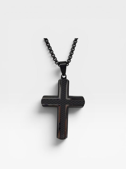 Zeus Black Stainless Steel Cross