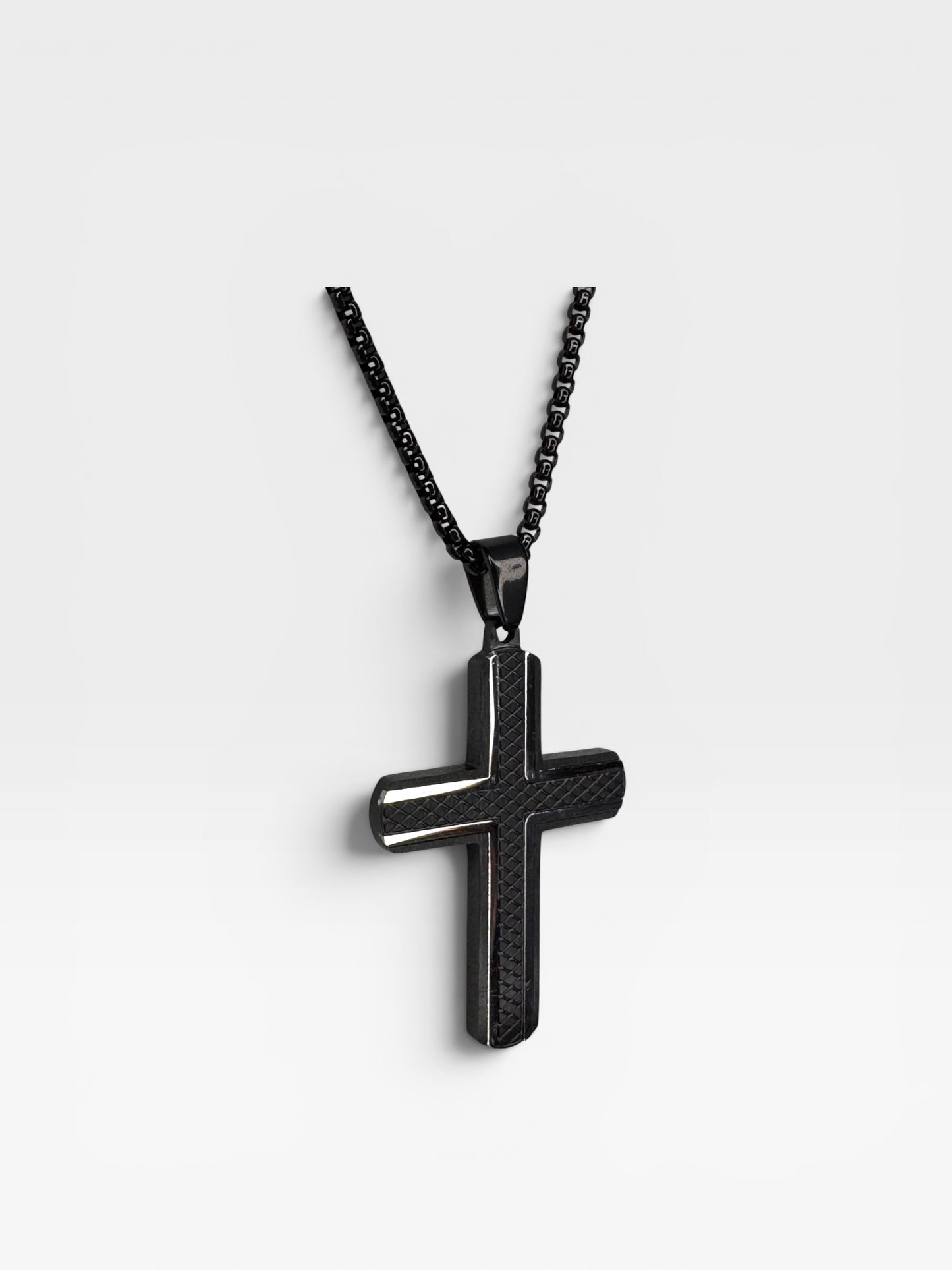 Zeus Black Stainless Steel Cross