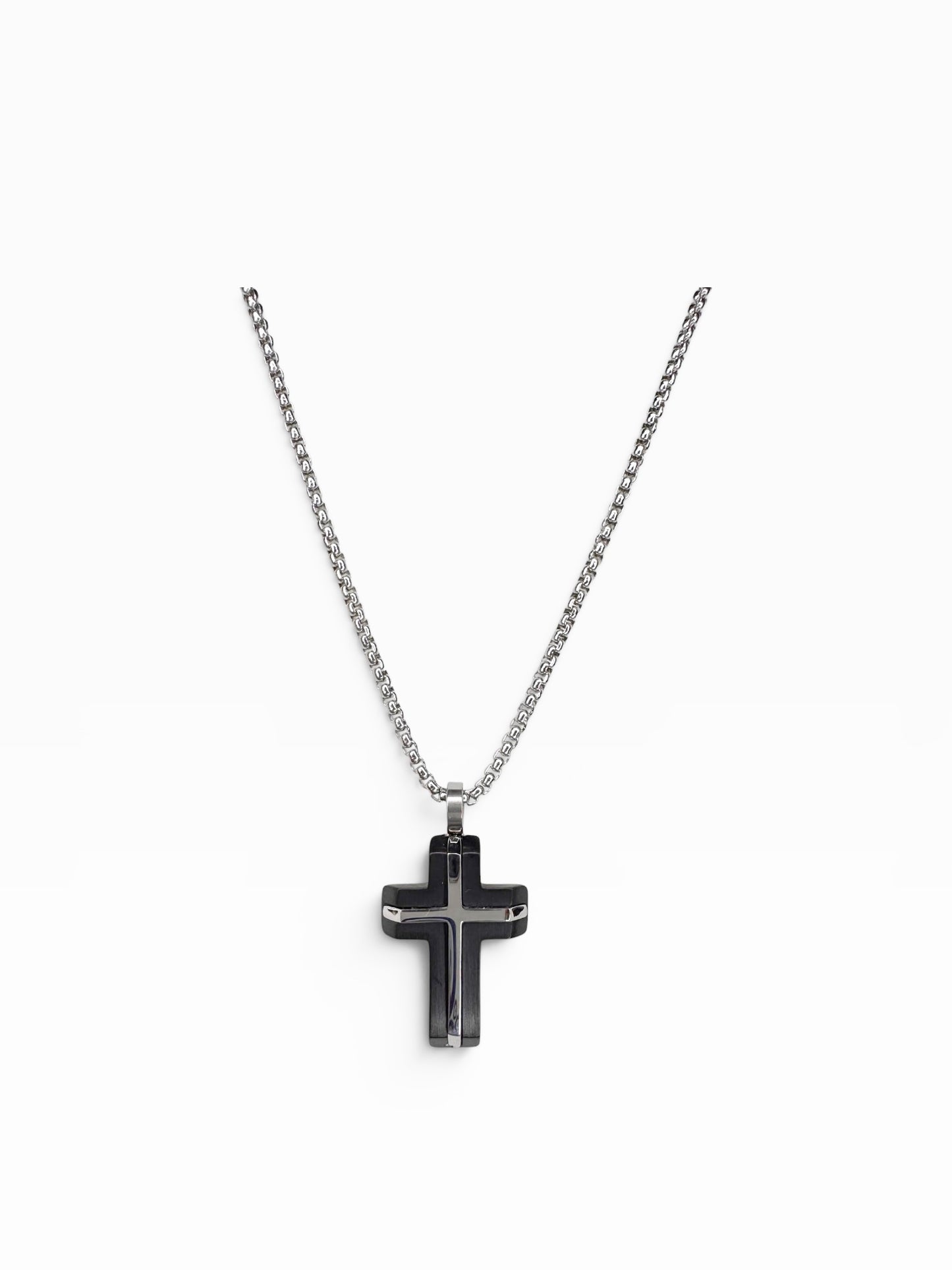 Poseidon Two Tone Stainless Steel Cross