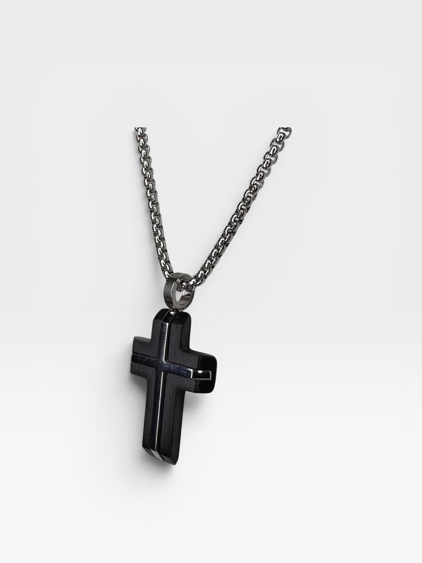 Poseidon Two Tone Stainless Steel Cross