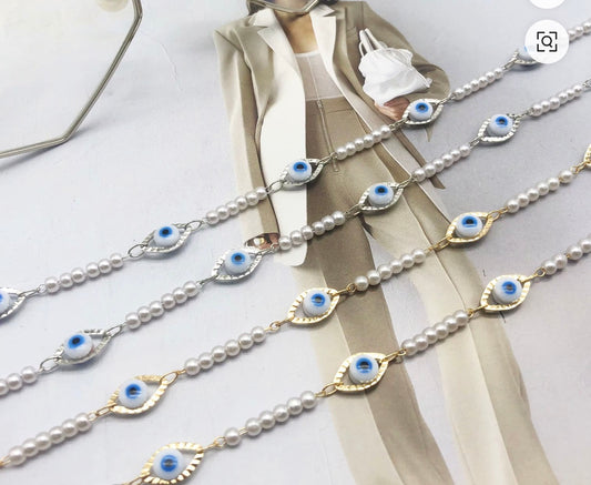 Evil Eye Beaded Eye Glass Chain