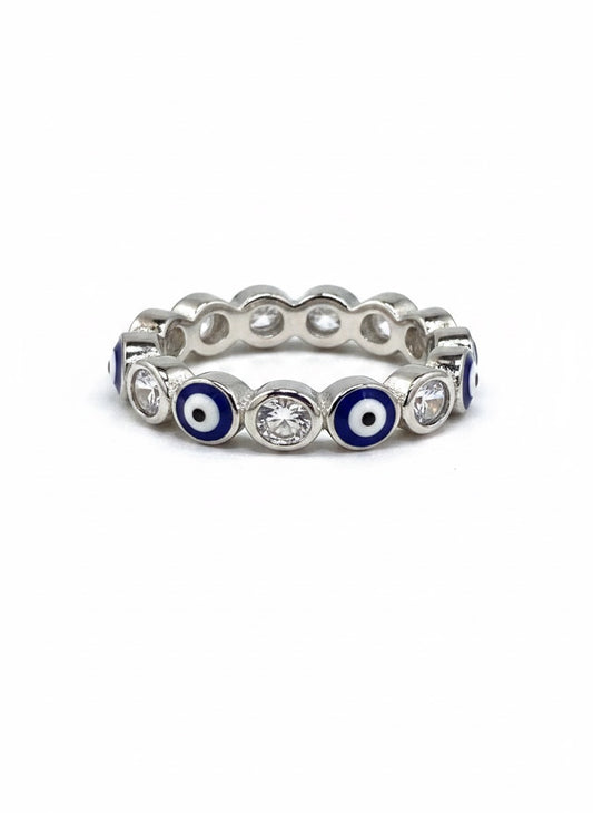 Evil Eye Silver 925 Eternity band