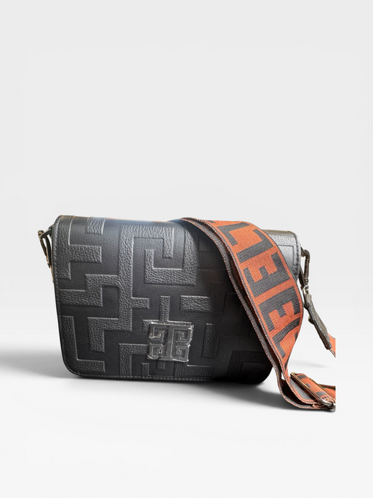Ouranos Embossed Leather Bag