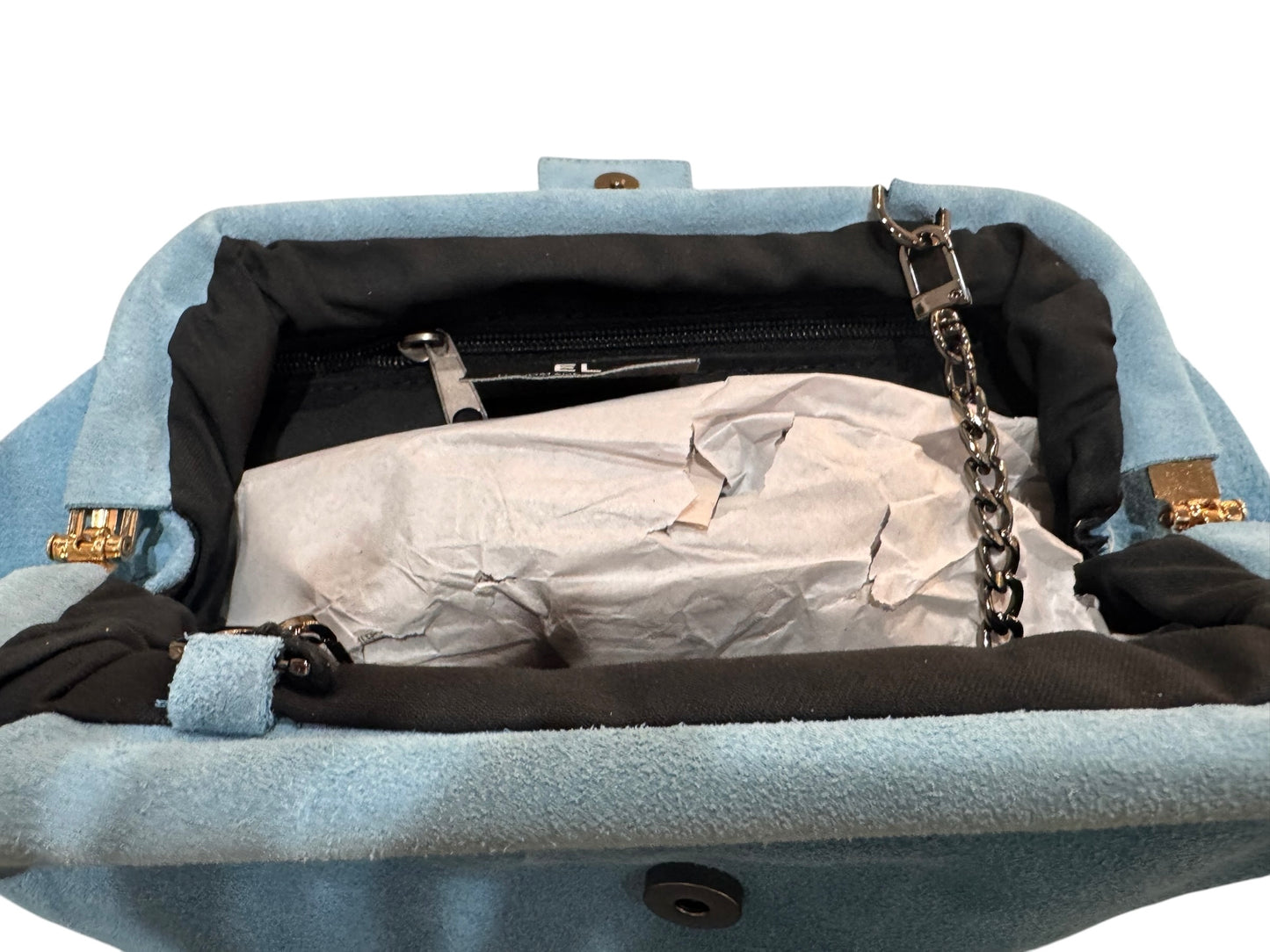 Niovi Blue Suede Bag