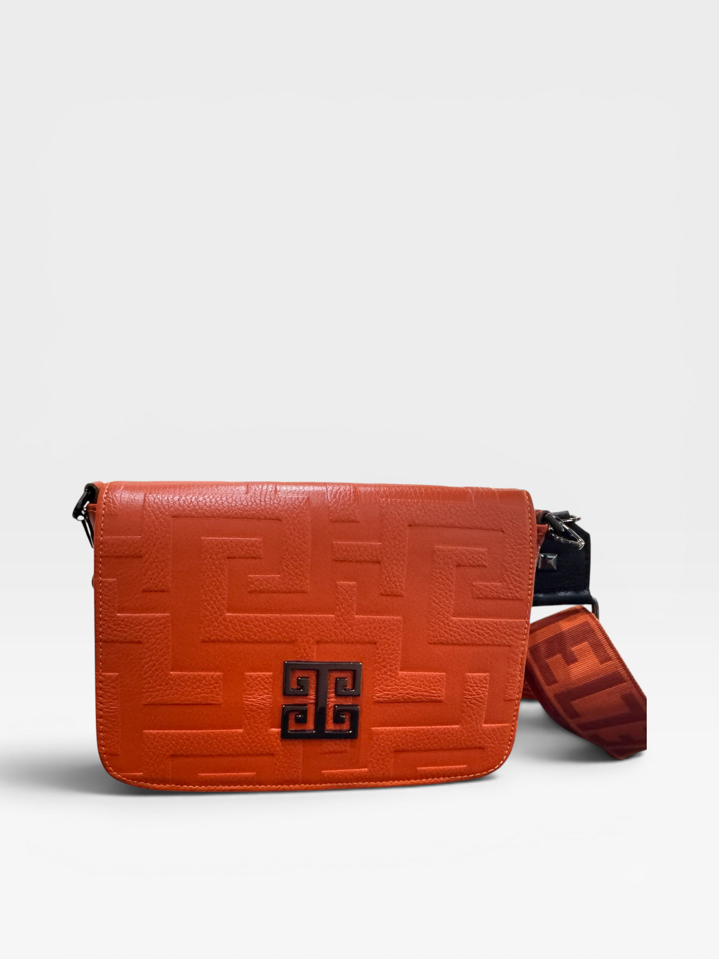 Ouranos Embossed Orange Leather