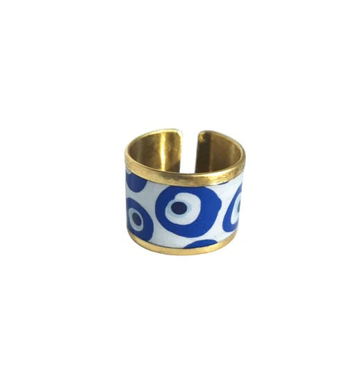 Evil Eye Bead Ring