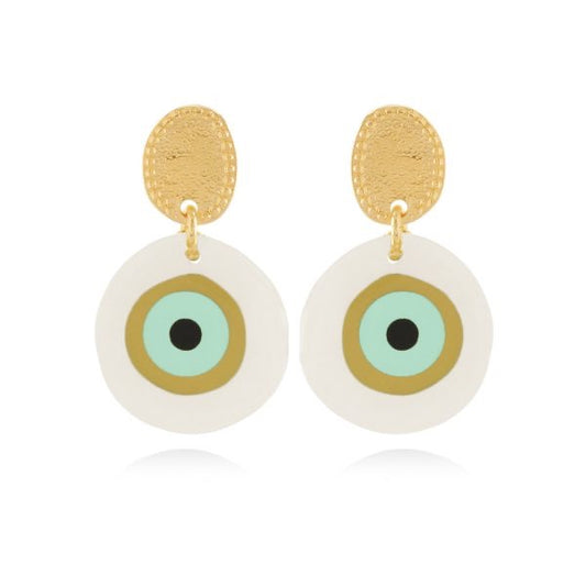 Evil eye earrings