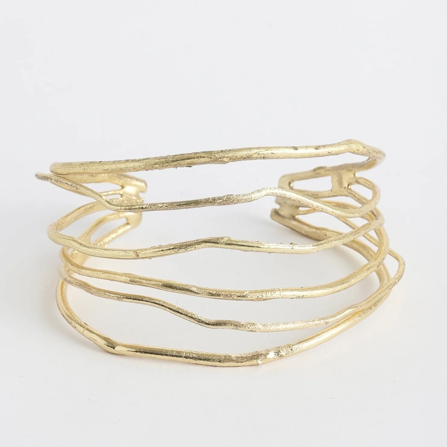 Simple Twig Brass Bracelet
