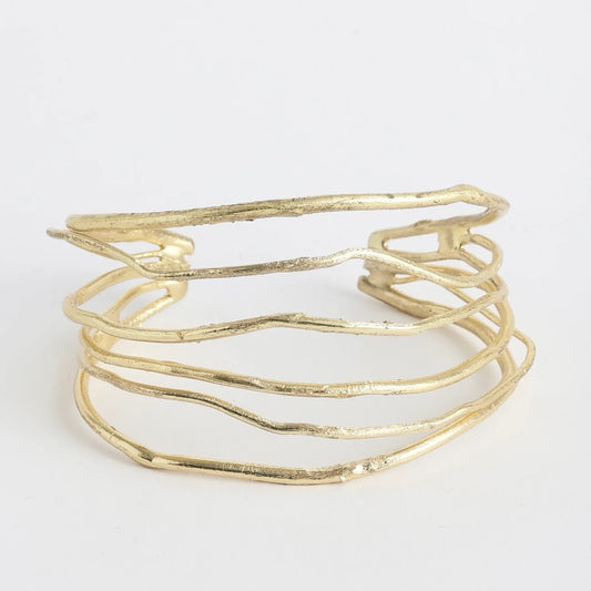 Simple Twig Brass Bracelet