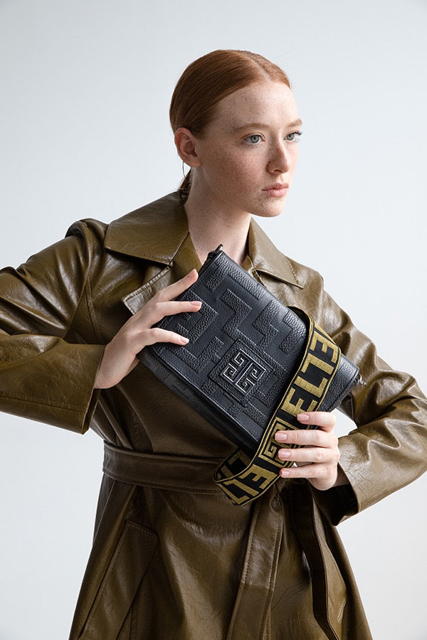 Ouranos Embossed Leather Bag