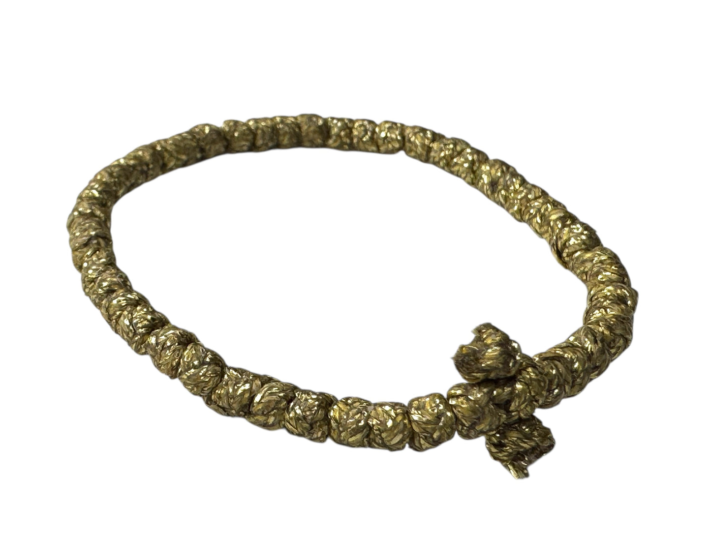 Greek Orthodox Prayer Rope Komboskini Bright Gold