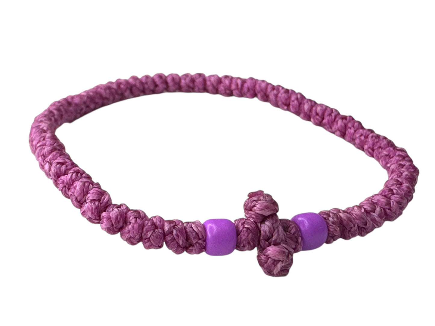 Greek Orthodox Prayer Bracelet Komboskini Raspberry