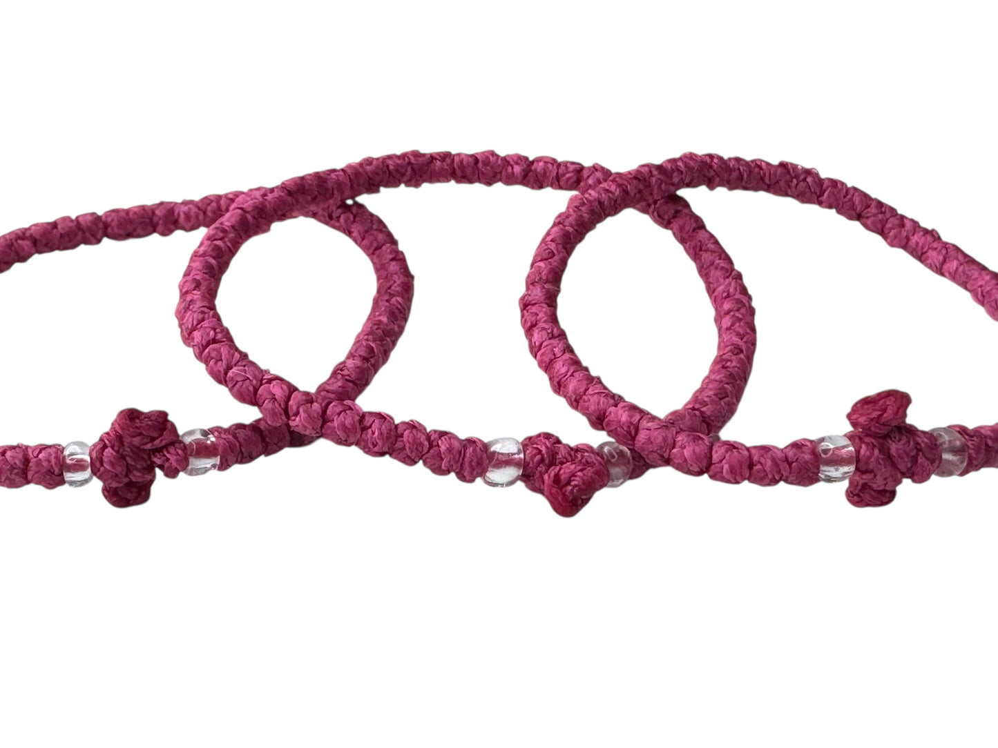 Greek Orthodox Prayer Rope Komboskini Light Raspberry