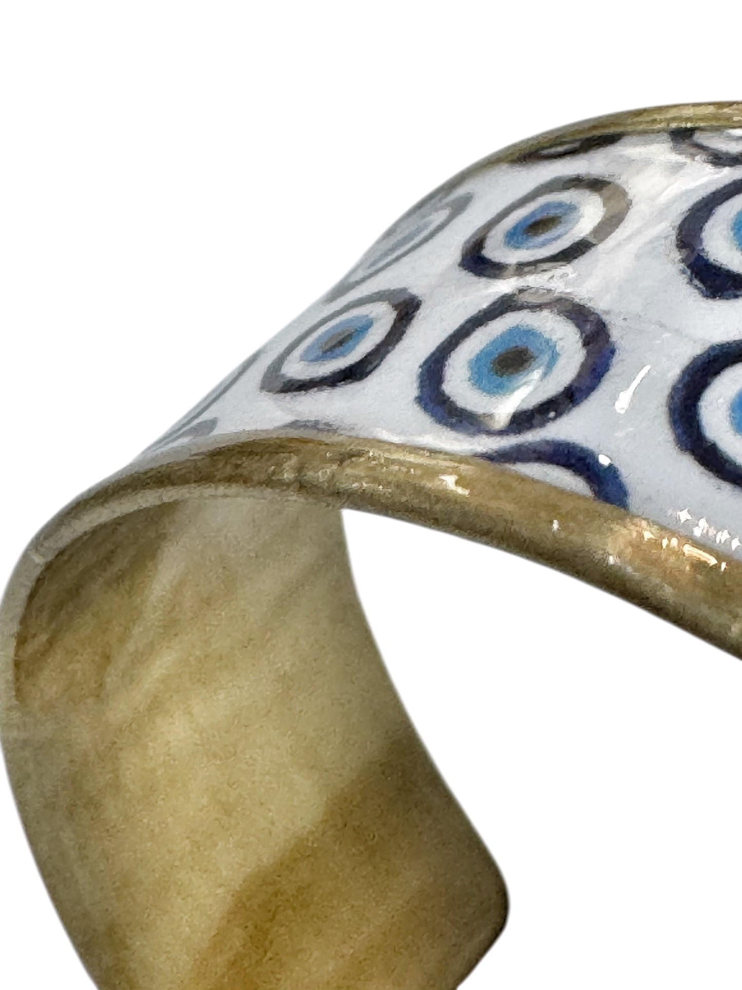 Evil Eye Brass Cuff Bracelet