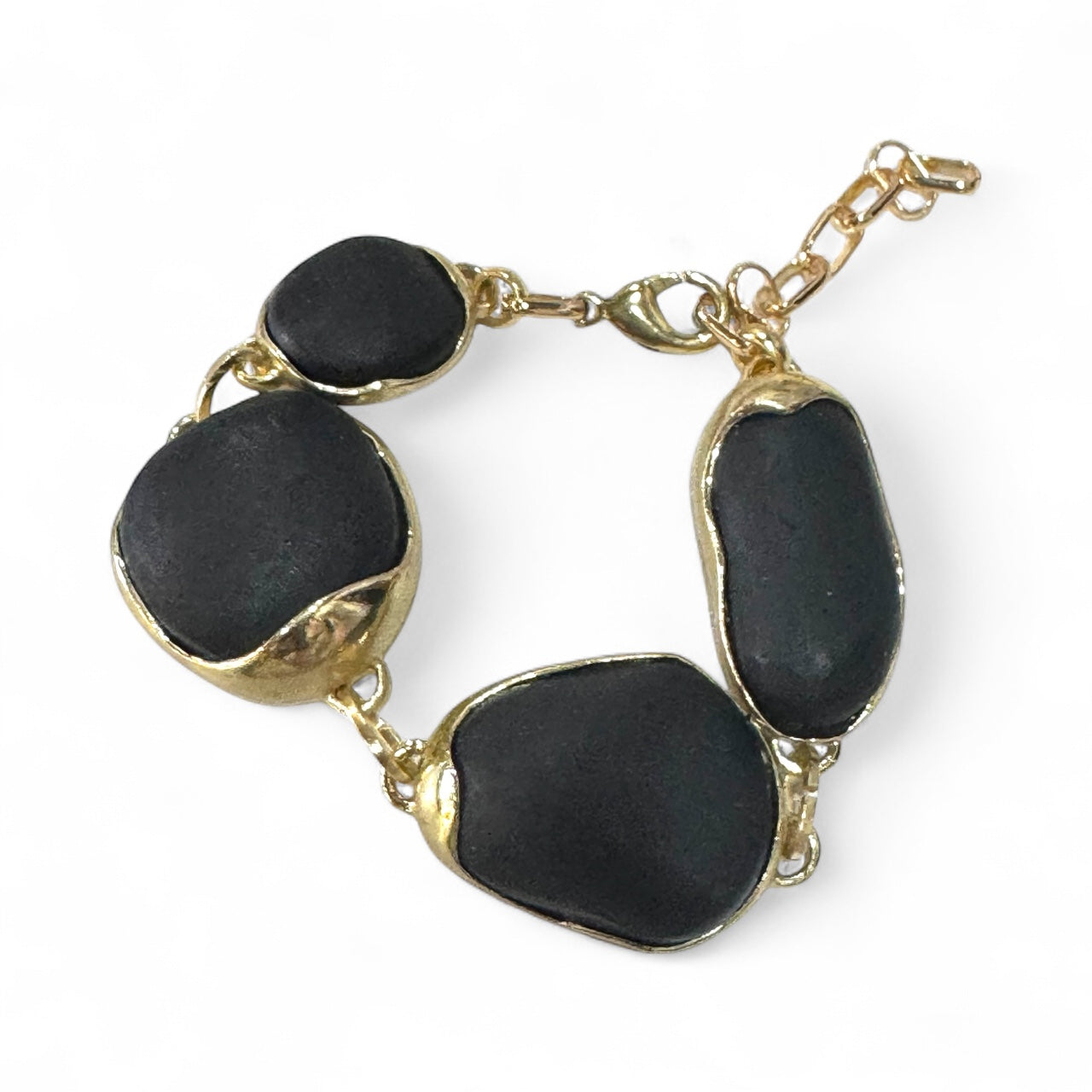 White/Black Stone Chain Bracelet