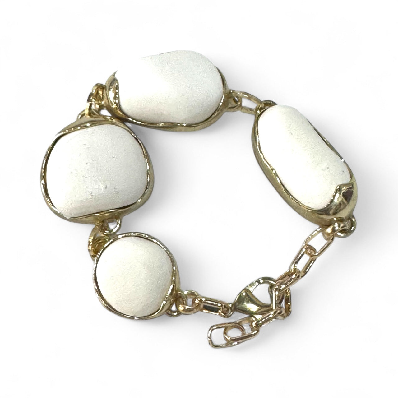 White/Black Stone Chain Bracelet