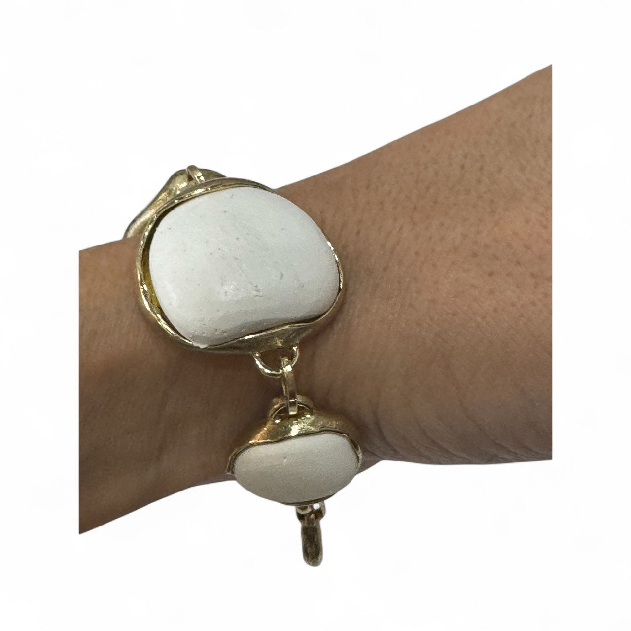 White/Black Stone Chain Bracelet