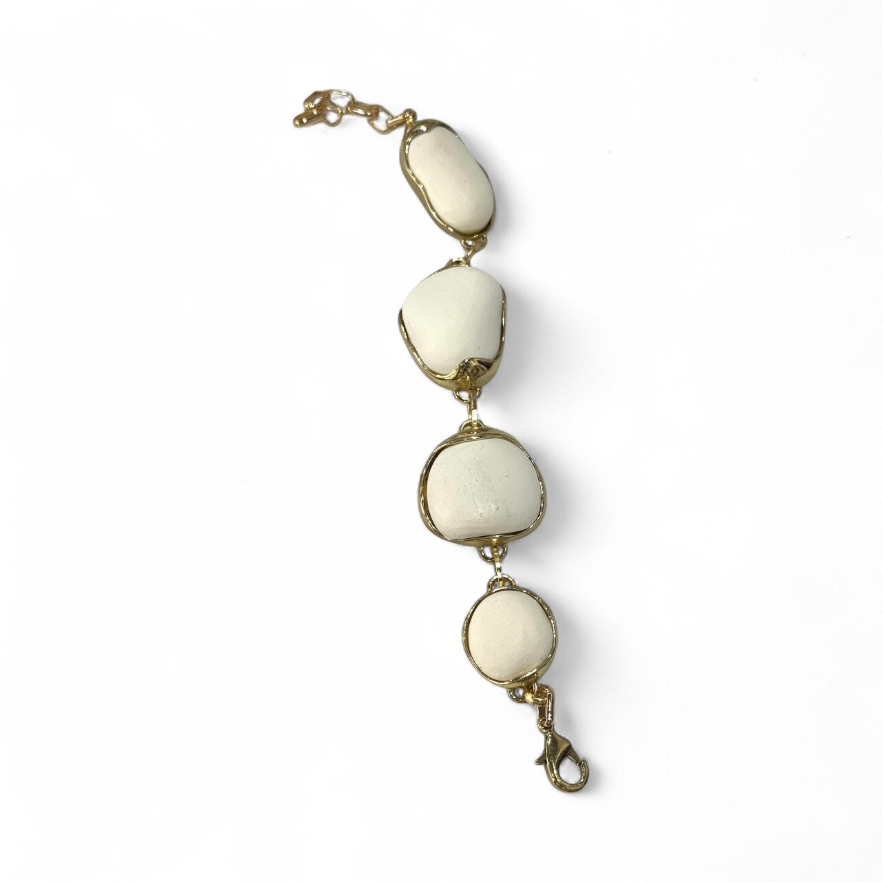 White/Black Stone Chain Bracelet
