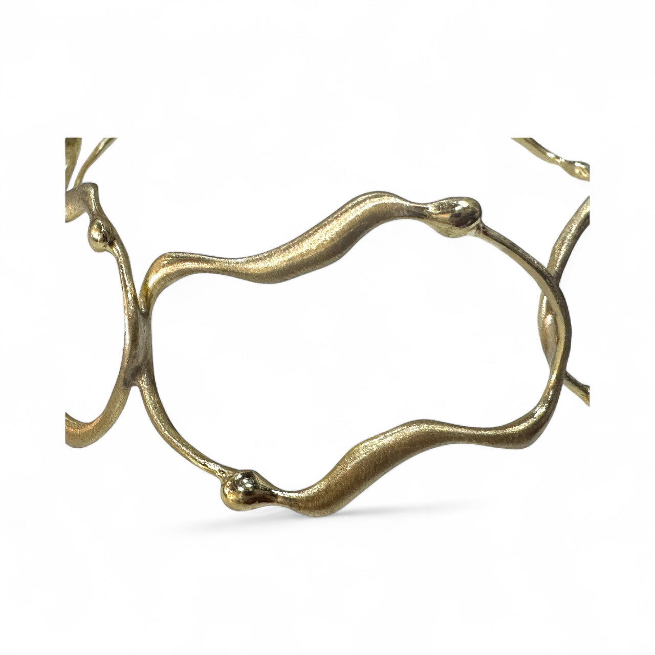 Brass Necklace With Black Stone