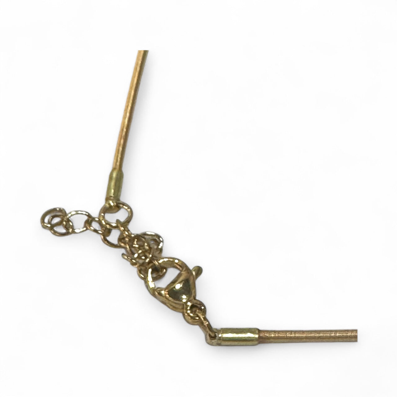 Brass Circular Cable Stone Necklace