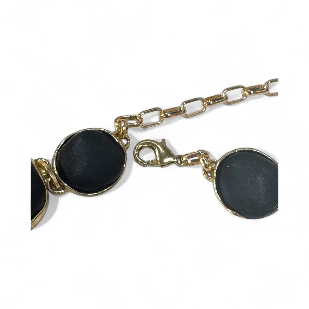 Brass Chain Necklace With Stone
