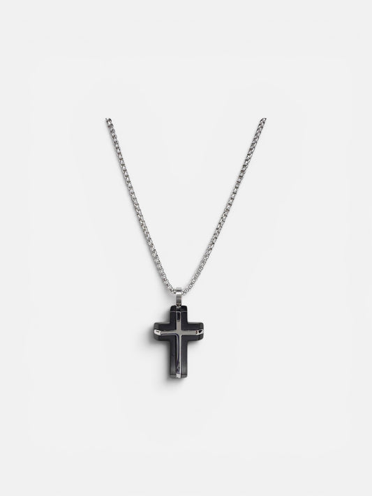 Poseidon Two Tone Stainless Steel Cross