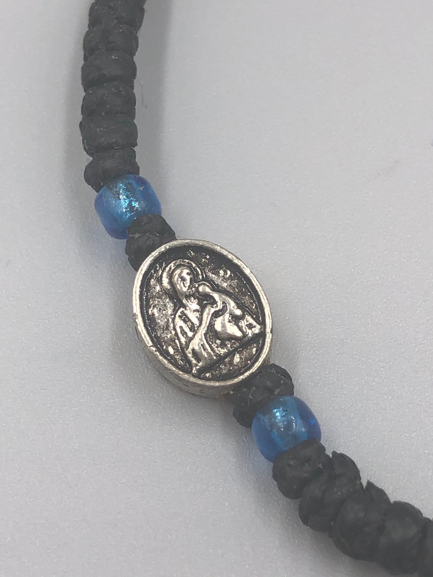 Komboskini Orthodox Prayer rope. Waxed with Virgin Mary