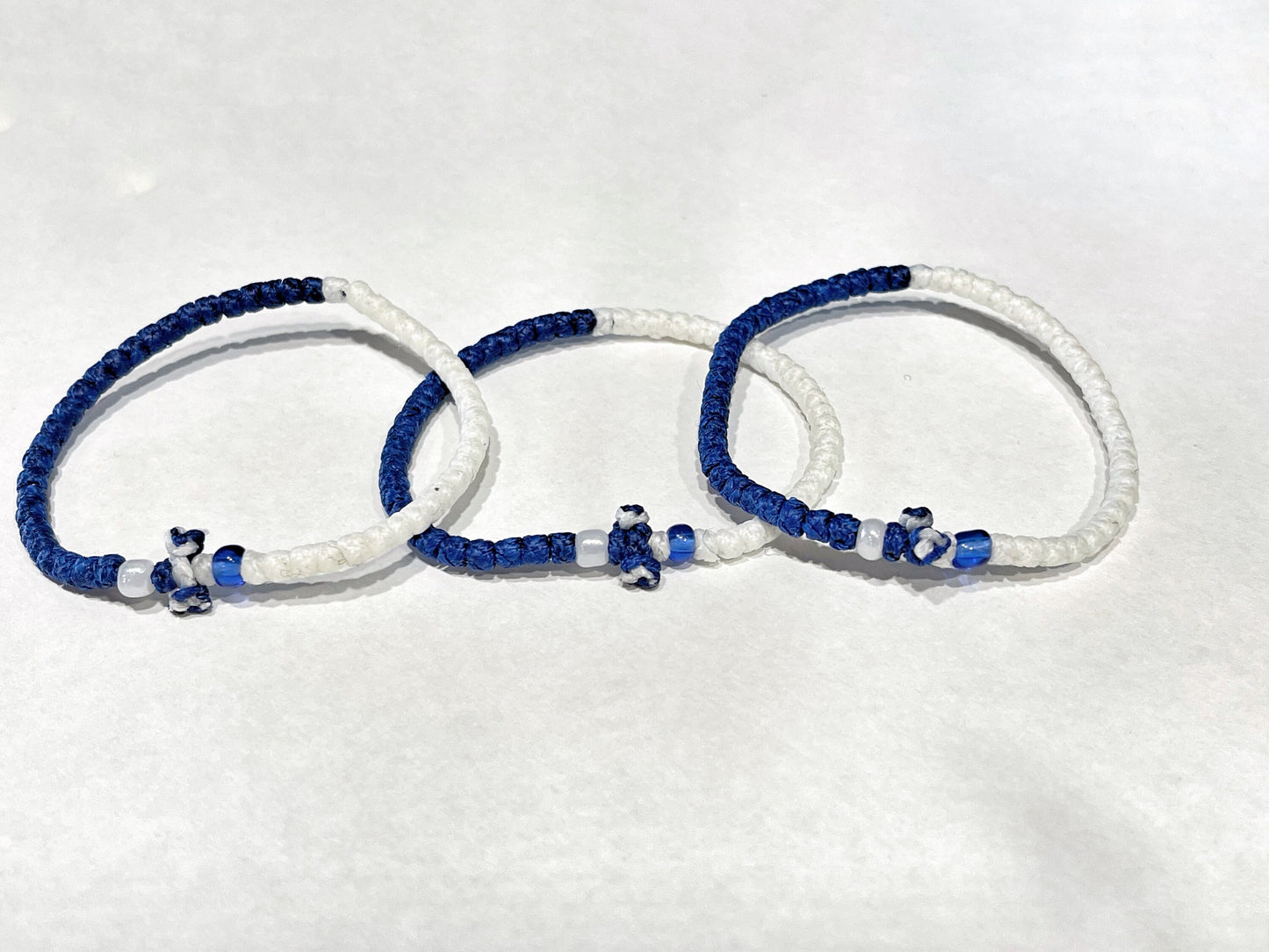 Blue and White Komboskini Greek Orthodox Prayer bracelet
