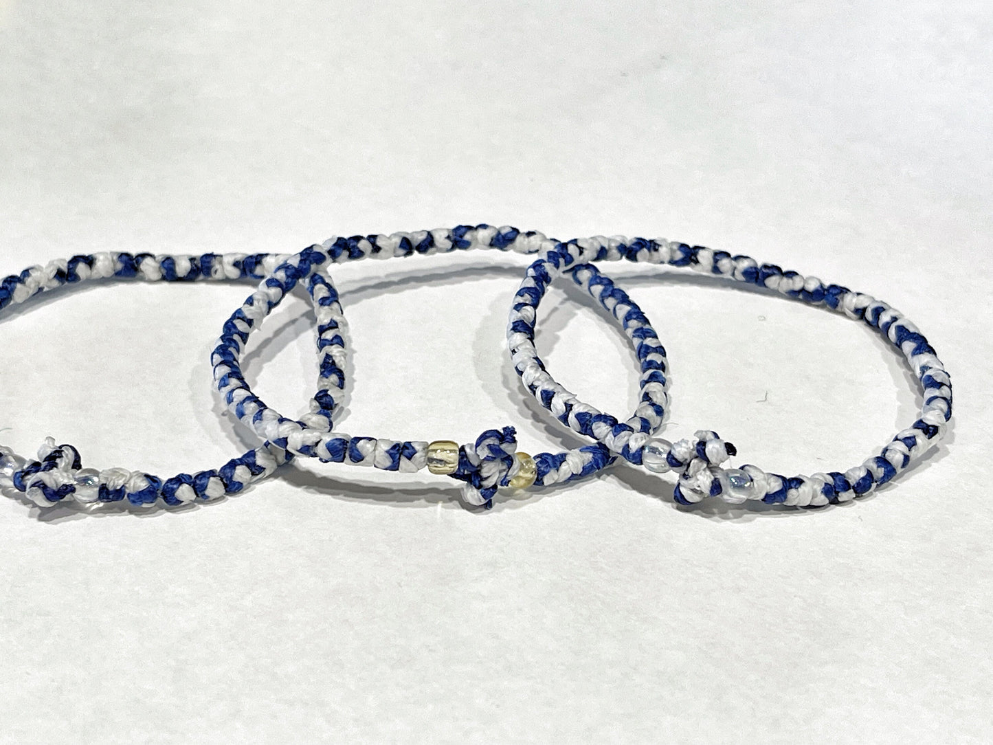 Dark Blue & White Komboskini Greek Orthodox Bracelet